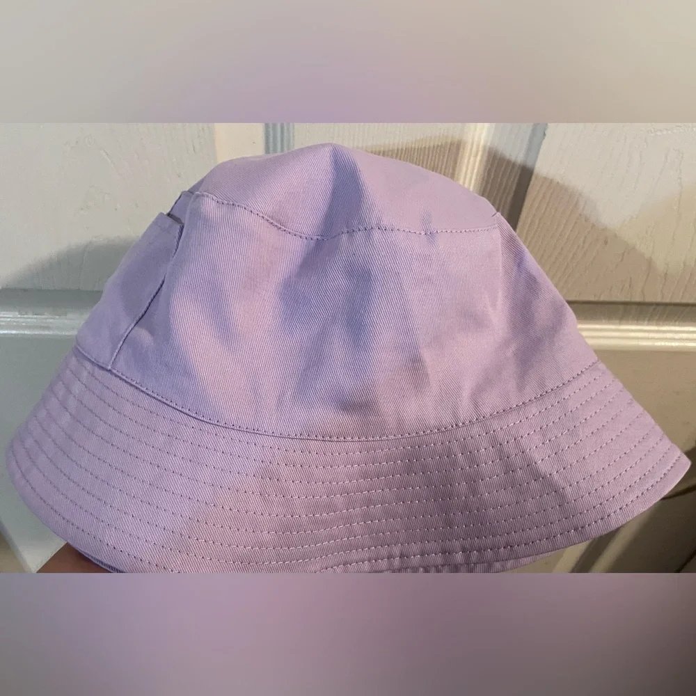 Justice Lavender Bucket Hat Smiley Patch Girls One Size NWT